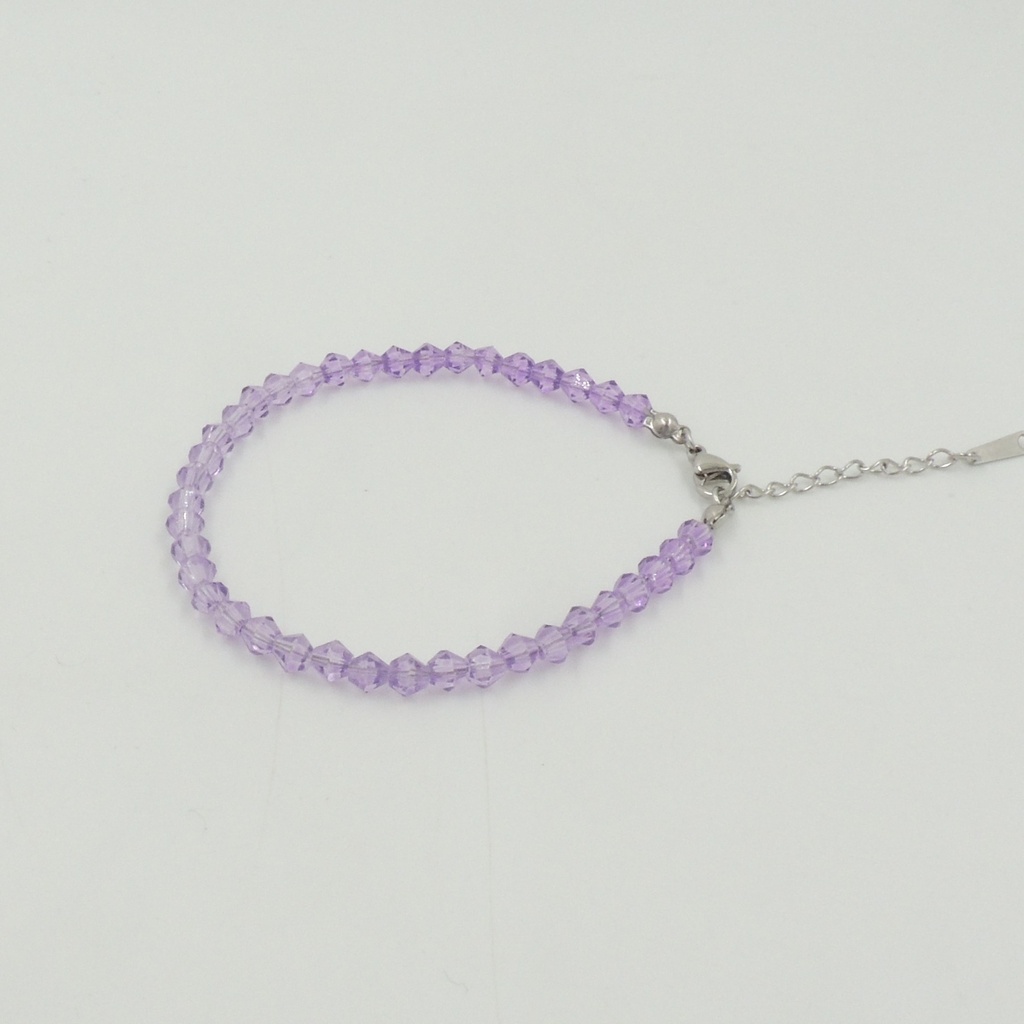 Pulsera acero con cristales