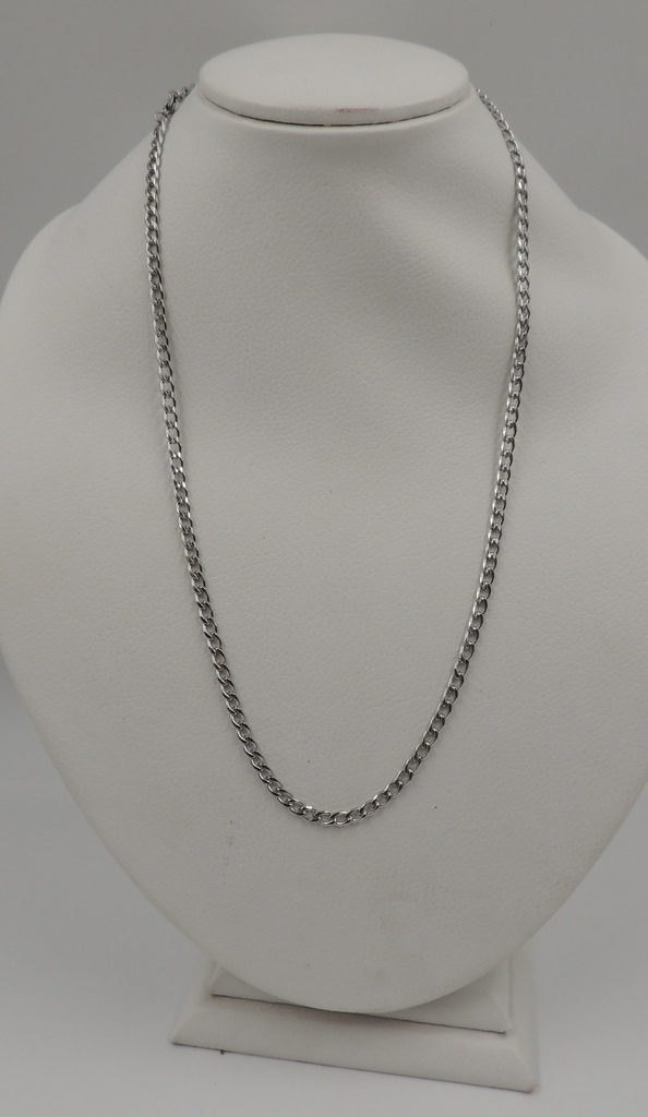 Cadena hombre acero blanco