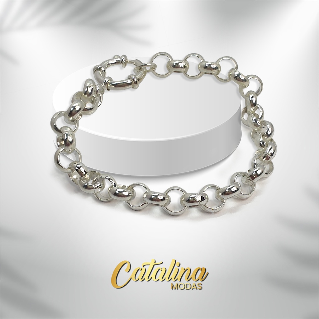 Pulsera acero blanco rolo