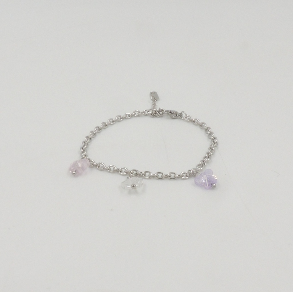 Pulsera acero con cristales