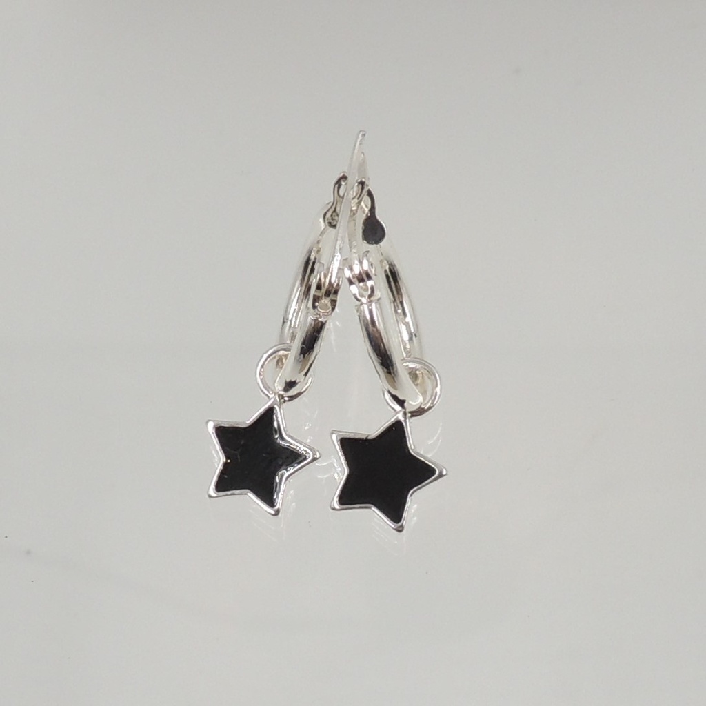 Argolla acero blanco dije estrella