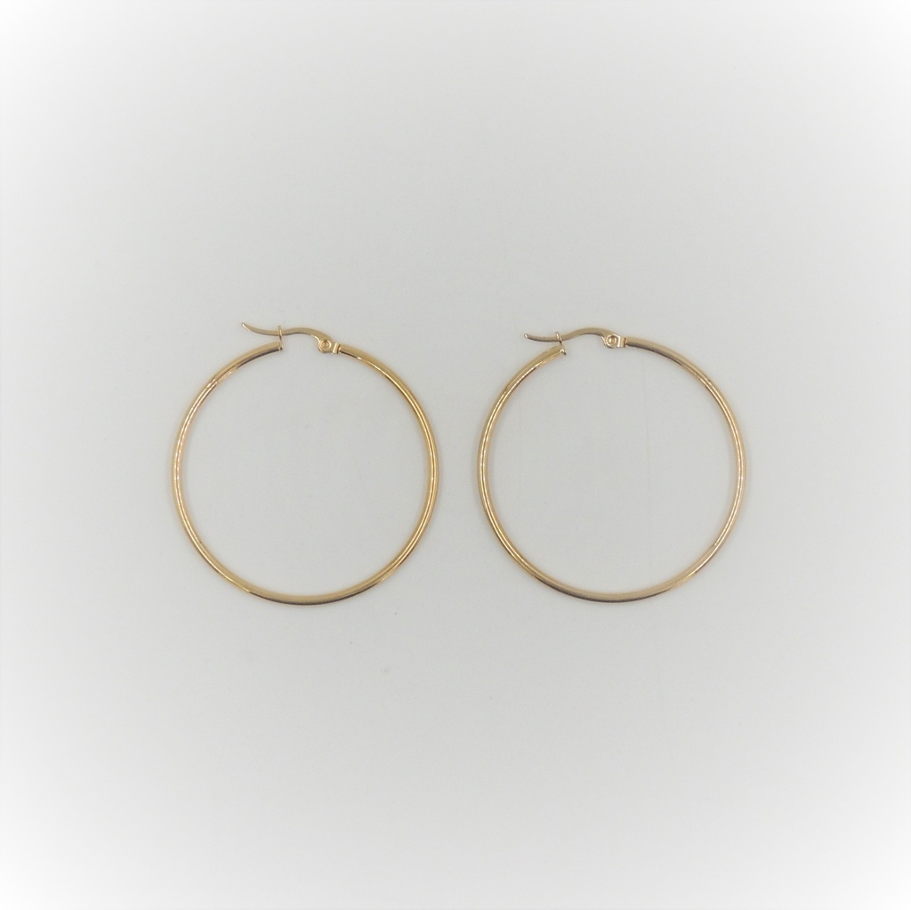 Argolla acero dorado clásica