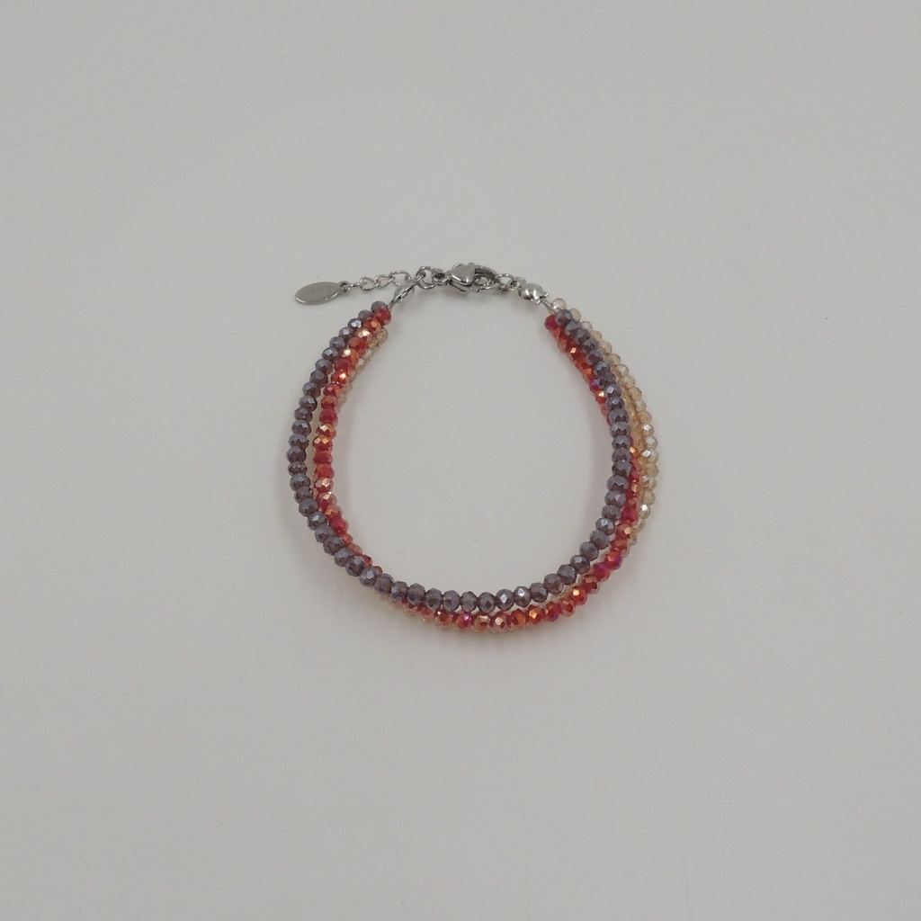 Pulsera triple terminación de acero
