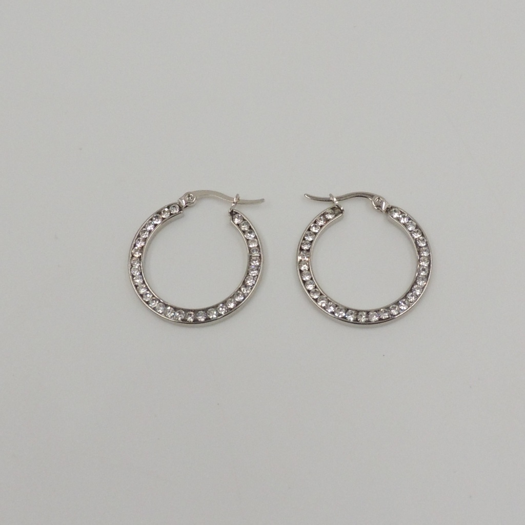 Aro acero argolla con strass