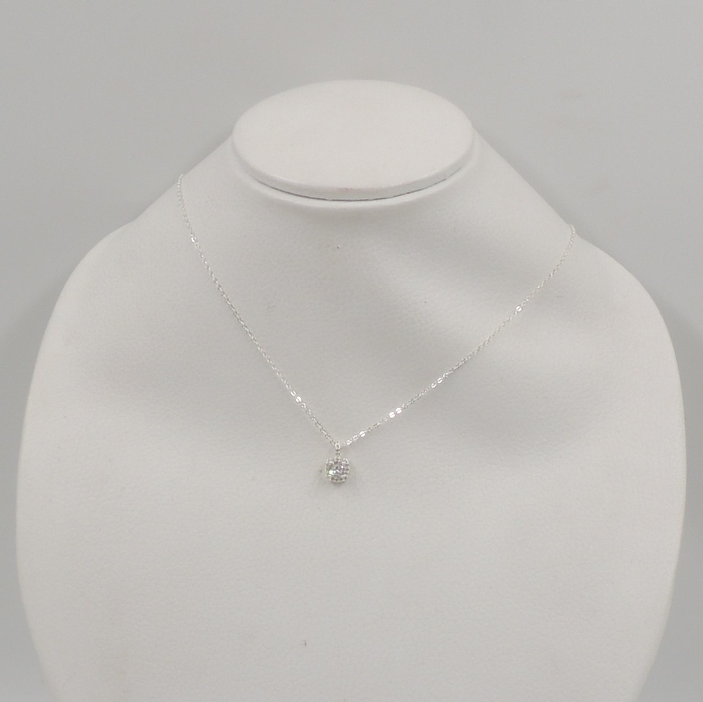 Cadena acero blanco dije strass