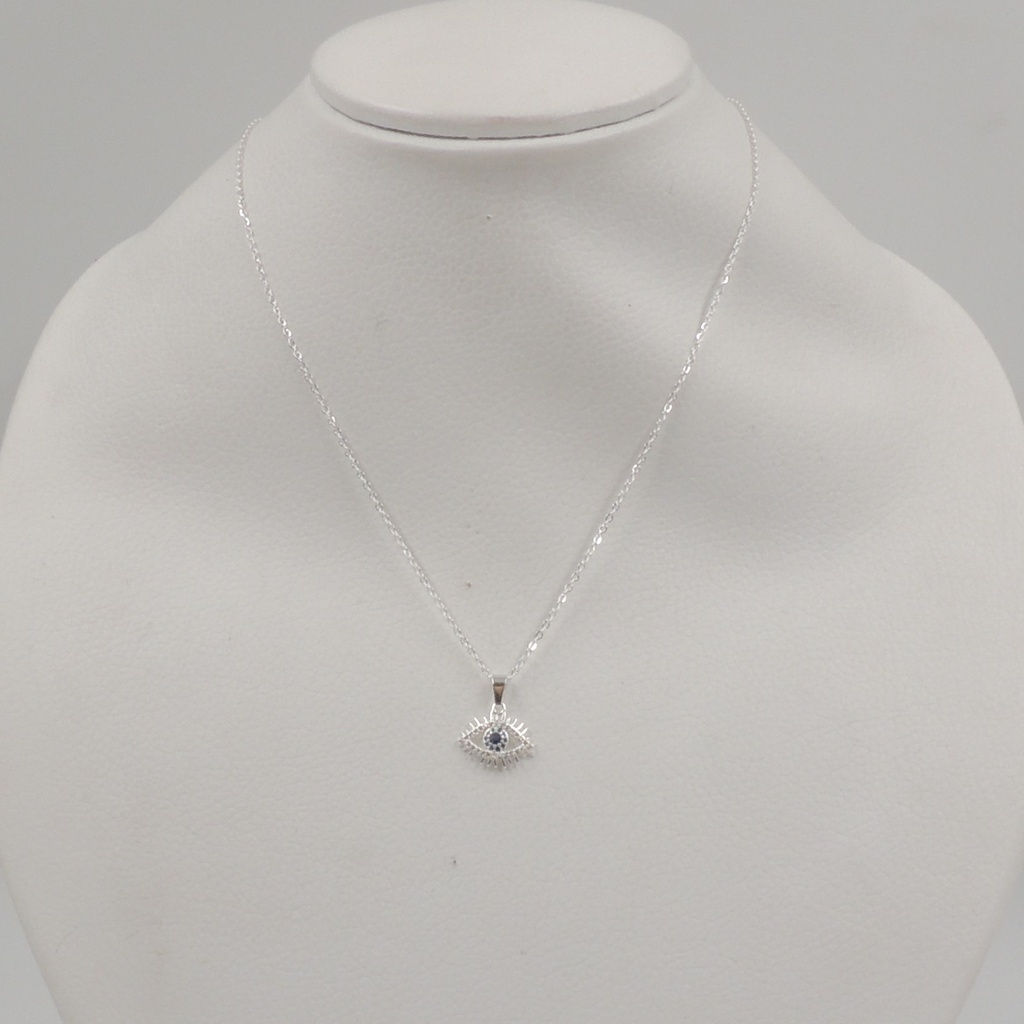 Cadena acero blanco dije ojo