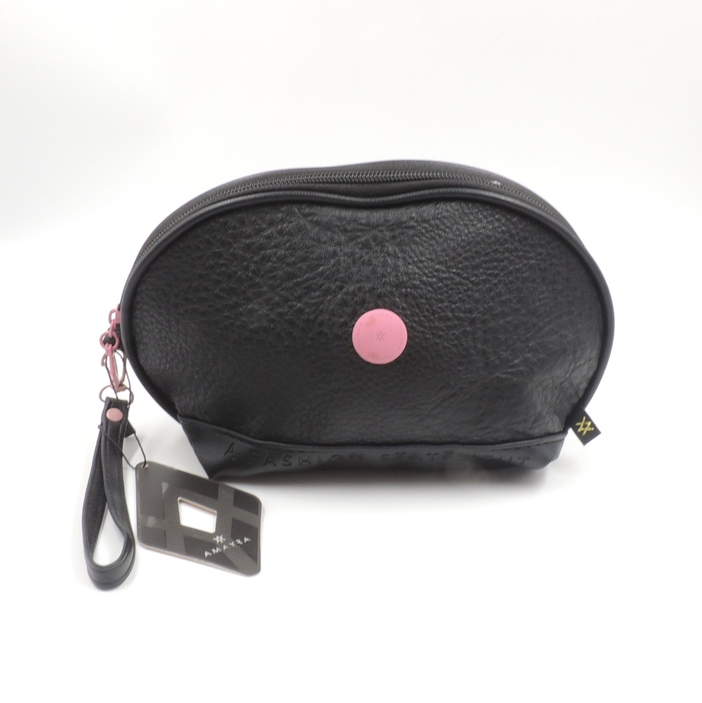 Porta cosméticos Amayra Color blanco y negro