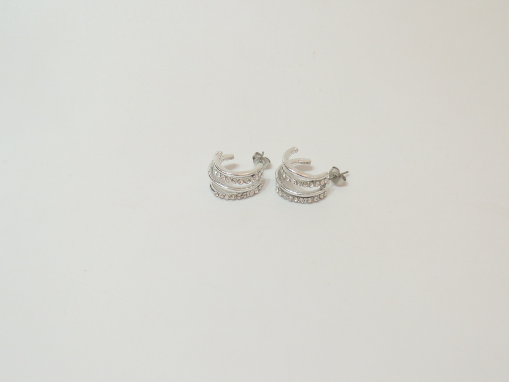 aro pasante cuadruple acero con strass