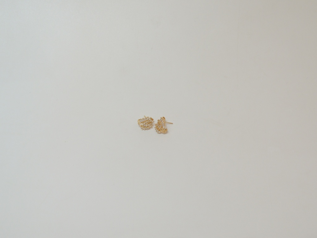 Aro pasante bronce dorado doble hoja