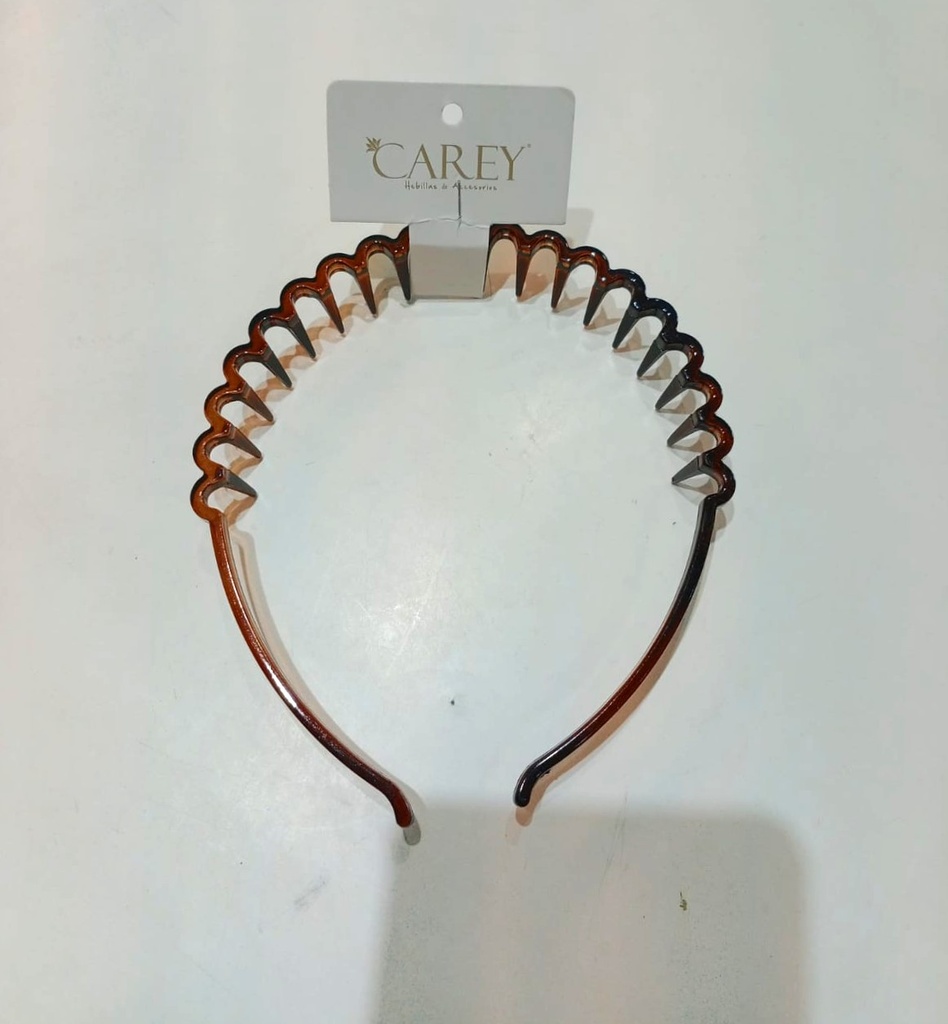 Vincha color Carey con dientes x unidad