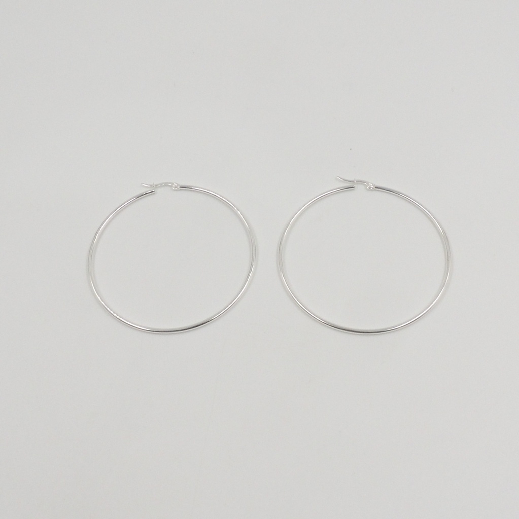 Argolla acero blanco básica tamaño grande