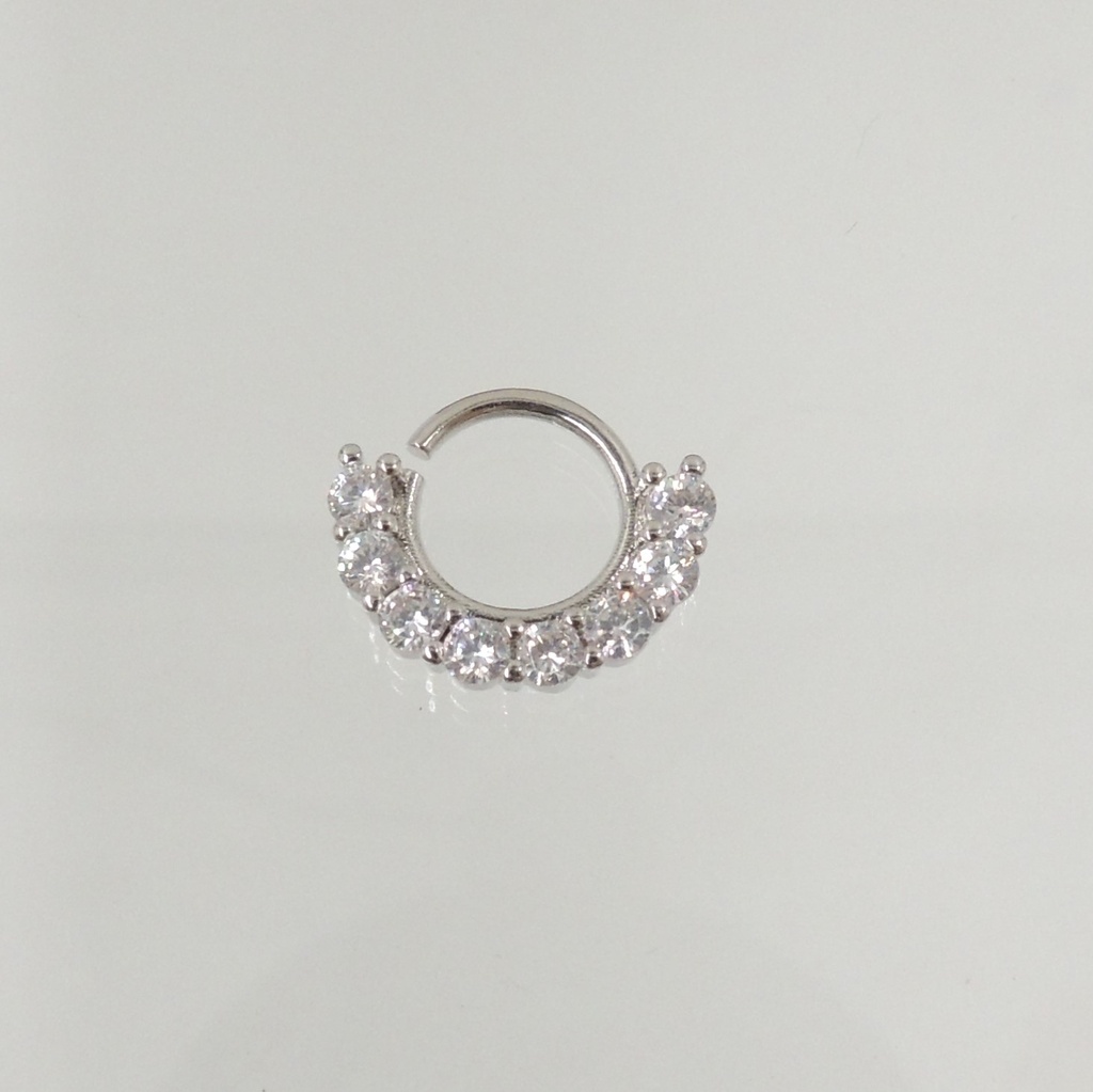 Aro bronce tipo piercing strass