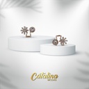 Aro acero rosa a presión