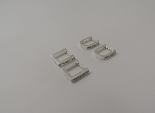 Aro acero blanco con strass