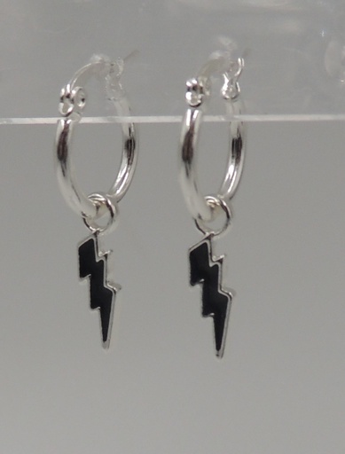 Aro acero blanco argolla dije rayo