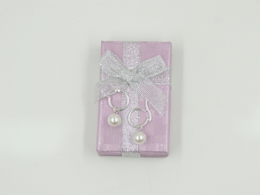 [AR4011P] Aro acero blanco argolla con perla