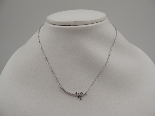 [ACADI432p] Cadena acero blanco con dije de bronce 40+5