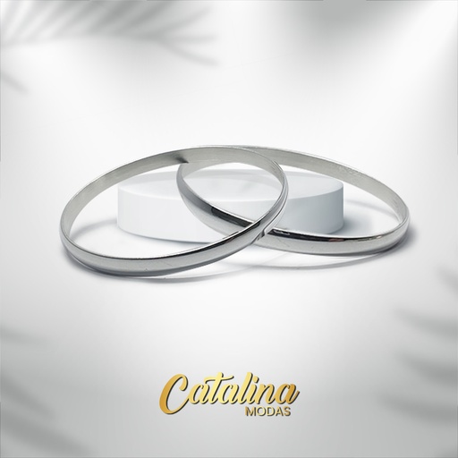 [APUES4P] Pulsera Esclava de acero blanco