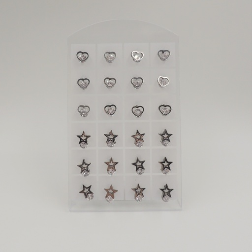 [AR1125] Aro acero forma con strass