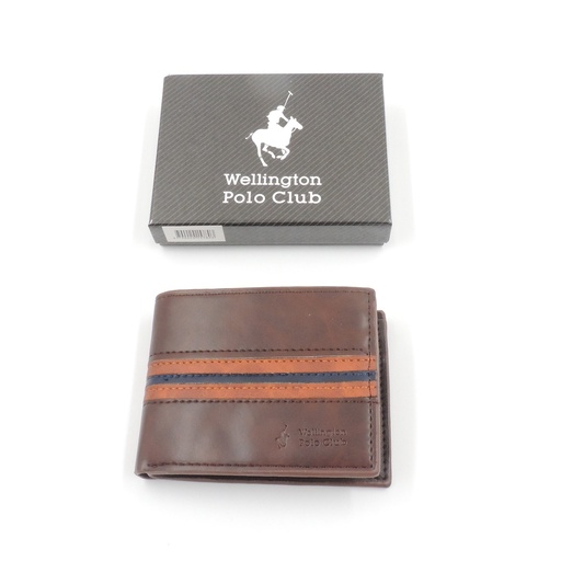 [15780b] Billetera Wellington Marrón con guarda