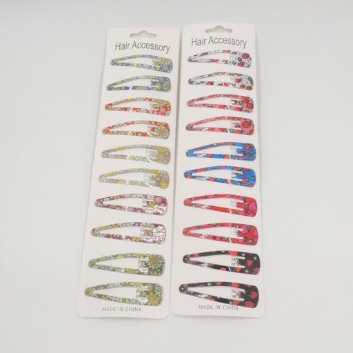 [tic-tac floreadas] Hebilla tic -tac floreadas X12 u