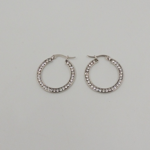 [ar4316] Aro acero argolla con strass