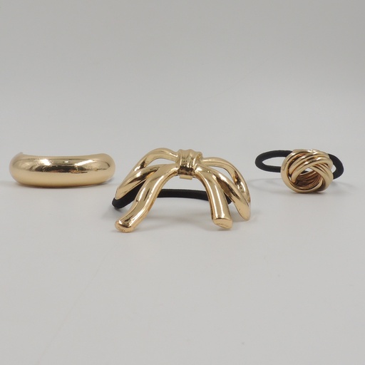 Colitas negra con aplique dorado o plateado