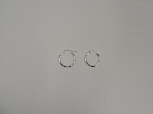 [AR3003P] Aro acero blanco argolla básica #20