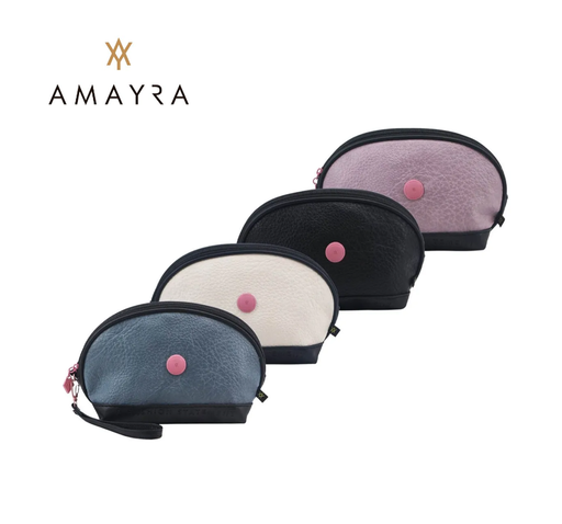 Porta cosméticos Amayra Color blanco y negro