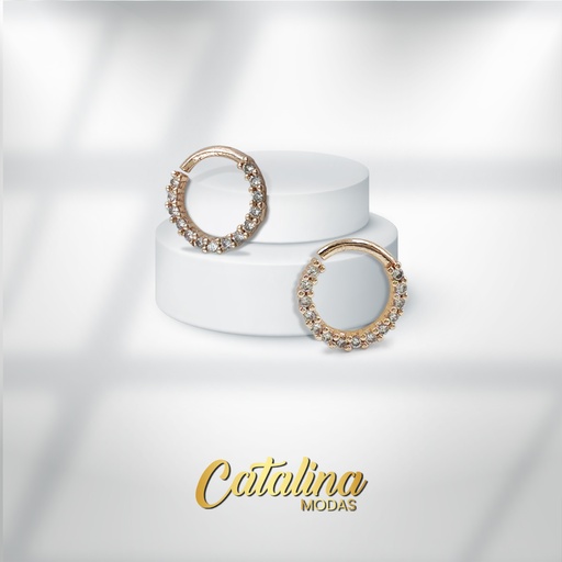 [BPAR118R] Aro bronce rose tipo piercing