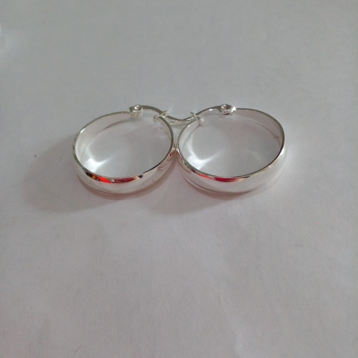 [ar4324p] argollas acero blanco