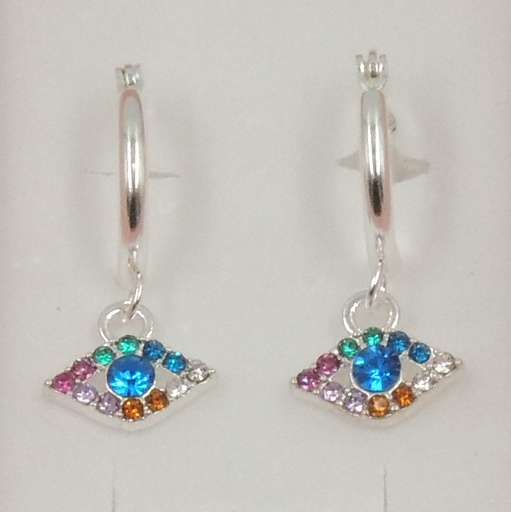 [AR4231CP] Aro acero blanco argolla dije ojo