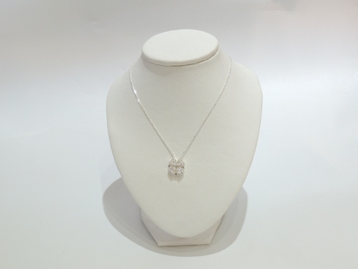 [bzcadi357p] Cadena acero blanco dije bronce desarmable corazones