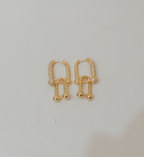 Aros bronce baño dorado y plateado