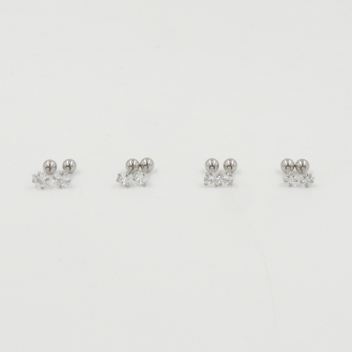 [AR153] Aro acero cubic grande rosca x par