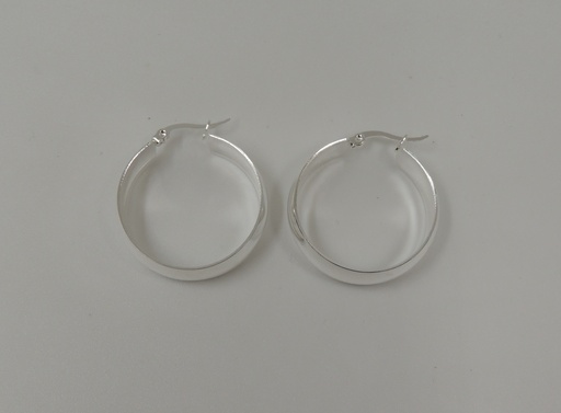 Aro acero blanco argolla cubana  #30#35#40